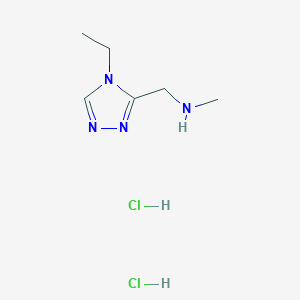 B1453052 [(4-Ethyl-4H-1,2,4-triazol-3-yl)methyl]methylamine dihydrochloride CAS No. 1255717-71-5