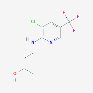 molecular formula C10H12ClF3N2O B1453057 4-{[3-氯-5-(三氟甲基)-2-吡啶基]-氨基}-2-丁醇 CAS No. 1220034-48-9