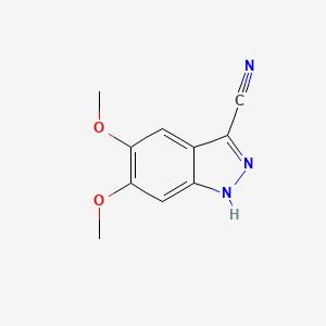 molecular formula C10H9N3O2 B1453059 5,6-二甲氧基-1H-吲唑-3-腈 CAS No. 29281-09-2