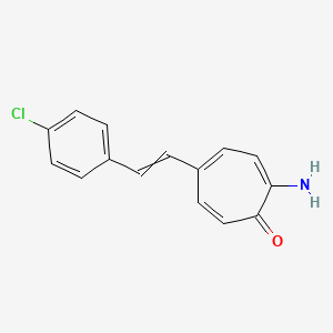 2-Amino-5-[2-(4-chlorophenyl)ethenyl]cyclohepta-2,4,6-trien-1-one