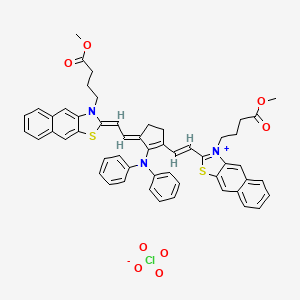 Naphtho(2,3-d)thiazolium, 2-(2-(2-(diphenylamino)-3-((3-(4-methoxy-4-oxobutyl)naphtho(2,3-d)thiazol-2(3H)-ylidene)ethylidene)-1-cyclopenten-1-yl)ethenyl)-3-(4-methoxy-4-oxobutyl)-, perchlorate