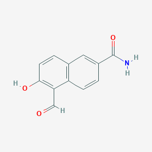 5-Formyl-6-hydroxynaphthalene-2-carboxamide