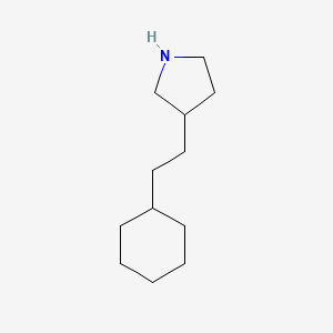 molecular formula C12H23N B1453064 3-(2-Cyclohexylethyl)pyrrolidine CAS No. 1220035-66-4