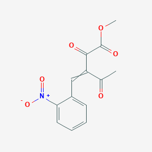 molecular formula C13H11NO6 B14530679 Methyl 3-[(2-nitrophenyl)methylidene]-2,4-dioxopentanoate CAS No. 62542-37-4