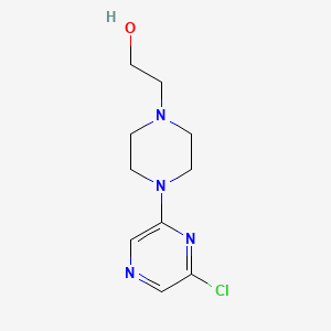 molecular formula C10H15ClN4O B1453073 2-[4-(6-氯-2-吡嗪基)-1-哌嗪基]-1-乙醇 CAS No. 1219981-14-2
