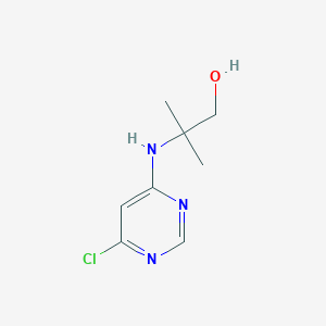 molecular formula C8H12ClN3O B1453075 2-[(6-氯-4-嘧啶基)氨基]-2-甲基-1-丙醇 CAS No. 1219963-83-3
