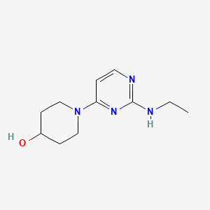 molecular formula C11H18N4O B1453077 1-(2-(乙基氨基)嘧啶-4-基)哌啶-4-醇 CAS No. 1206969-02-9