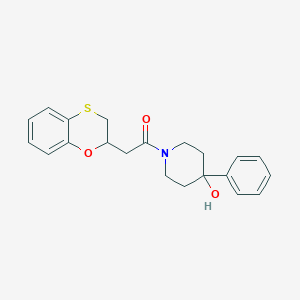 2-(2,3-Dihydro-1,4-benzoxathiin-2-yl)-1-(4-hydroxy-4-phenylpiperidin-1-yl)ethan-1-one