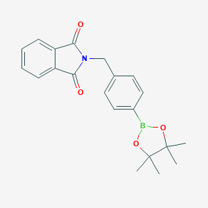 molecular formula C21H22BNO4 B145308 （4-邻苯二甲酰亚胺甲基苯基）硼酸频哪醇酯 CAS No. 138500-87-5