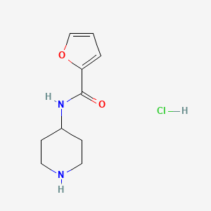 molecular formula C10H15ClN2O2 B1453081 N-(4-哌啶基)-2-呋酰胺盐酸盐 CAS No. 1220037-32-0