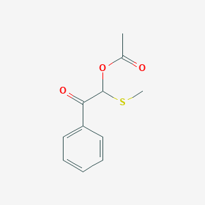 1-(Methylsulfanyl)-2-oxo-2-phenylethyl acetate