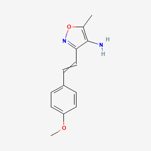 B1453082 3-[2-(4-Methoxyphenyl)ethenyl]-5-methyl-1,2-oxazol-4-amine CAS No. 924860-58-2