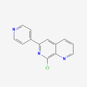 molecular formula C13H8ClN3 B1453083 8-氯-6-(吡啶-4-基)-1,7-萘啶 CAS No. 1211595-29-7