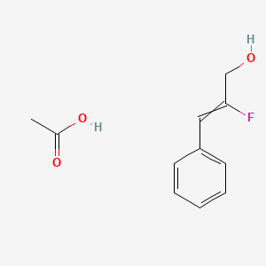 Acetic acid;2-fluoro-3-phenylprop-2-en-1-ol