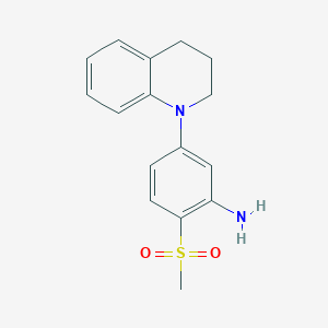 molecular formula C16H18N2O2S B1453085 5-[3,4-二氢-1(2H)-喹啉基]-2-(甲基磺酰基)苯胺 CAS No. 1220039-20-2