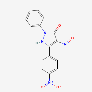 5-(4-nitrophenyl)-4-nitroso-2-phenyl-1H-pyrazol-3-one