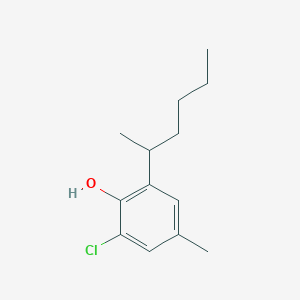 2-Chloro-6-(hexan-2-YL)-4-methylphenol