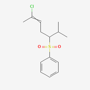 (6-Chloro-2-methylhept-5-ene-3-sulfonyl)benzene