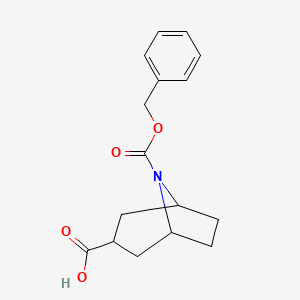 molecular formula C16H19NO4 B1453090 8-((苄氧基)羰基)-8-氮杂双环[3.2.1]辛烷-3-羧酸 CAS No. 1159822-23-7