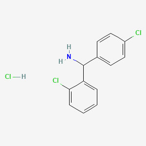molecular formula C13H12Cl3N B1453091 (2-Chlorophenyl)(4-chlorophenyl)methanamine hydrochloride CAS No. 1333676-58-6