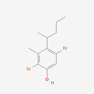 2,5-Dibromo-3-methyl-4-(pentan-2-yl)phenol