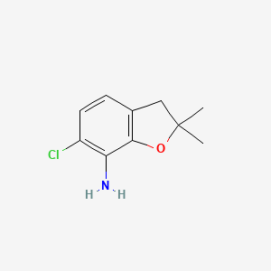 B1453092 6-Chloro-2,2-dimethyl-2,3-dihydro-1-benzofuran-7-amine CAS No. 159020-68-5