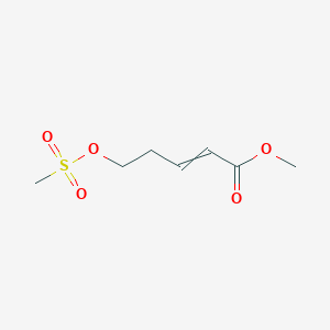 molecular formula C7H12O5S B14530920 Methyl 5-methylsulfonyloxypent-2-enoate CAS No. 62592-76-1