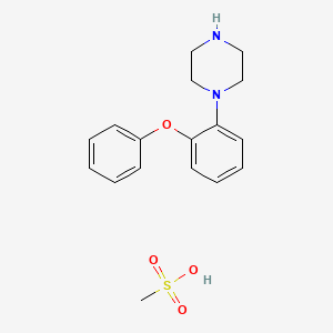 molecular formula C17H22N2O4S B14530924 Methanesulfonic acid;1-(2-phenoxyphenyl)piperazine CAS No. 62755-65-1