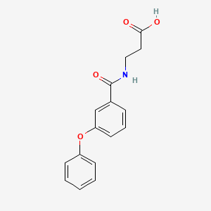 molecular formula C16H15NO4 B1453093 β-丙氨酸, N-(3-苯氧基苯甲酰基)- CAS No. 133639-10-8