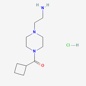 molecular formula C11H22ClN3O B1453098 2-(4-环丁基羰基哌嗪-1-基)乙-1-胺盐酸盐 CAS No. 1311317-95-9