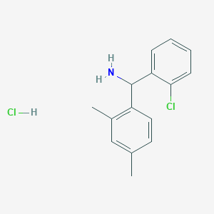 molecular formula C15H17Cl2N B1453104 (2-Chlorophenyl)(2,4-dimethylphenyl)methanamine hydrochloride CAS No. 1333708-30-7
