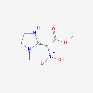 molecular formula C7H11N3O4 B14531053 Methyl (1-methylimidazolidin-2-ylidene)(nitro)acetate CAS No. 62746-21-8