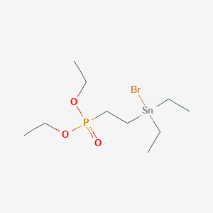 molecular formula C10H24BrO3PSn B14531075 Diethyl {2-[bromo(diethyl)stannyl]ethyl}phosphonate CAS No. 62375-13-7