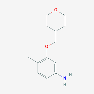 molecular formula C13H19NO2 B1453114 4-Methyl-3-(oxan-4-ylmethoxy)aniline CAS No. 1247243-99-7