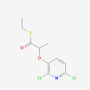 molecular formula C10H11Cl2NO2S B14531146 S-Ethyl 2-[(2,6-dichloropyridin-3-yl)oxy]propanethioate CAS No. 62805-31-6