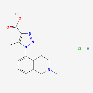 5-methyl-1-(2-methyl-1,2,3,4-tetrahydroisoquinolin-5-yl)-1H-1,2,3-triazole-4-carboxylic acid hydrochloride
