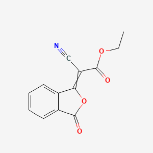 molecular formula C13H9NO4 B14531178 Ethyl cyano(3-oxo-2-benzofuran-1(3H)-ylidene)acetate CAS No. 62681-28-1