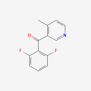 molecular formula C13H9F2NO B1453129 3-(2,6-Difluorobenzoyl)-4-methylpyridine CAS No. 1187168-45-1