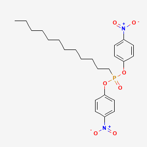 molecular formula C24H33N2O7P B14531295 Bis(4-nitrophenyl) dodecylphosphonate CAS No. 62750-93-0