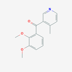 molecular formula C15H15NO3 B1453131 3-(2,3-二甲氧基苯甲酰)-4-甲基吡啶 CAS No. 1187171-00-1