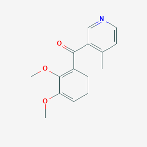 molecular formula C15H15NO3 B1453131 3-(2,3-ジメトキシベンゾイル)-4-メチルピリジン CAS No. 1187171-00-1