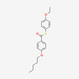 molecular formula C20H24O3S B14531371 S-(4-Ethoxyphenyl) 4-(pentyloxy)benzene-1-carbothioate CAS No. 62525-80-8