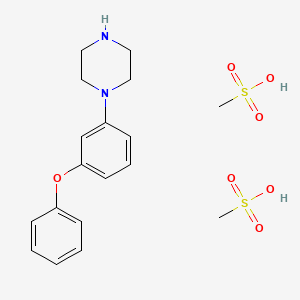 molecular formula C18H26N2O7S2 B14531382 Methanesulfonic acid;1-(3-phenoxyphenyl)piperazine CAS No. 62755-63-9