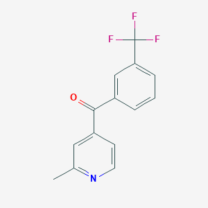 molecular formula C14H10F3NO B1453139 2-甲基-4-(3-三氟甲基苯甲酰)吡啶 CAS No. 1187168-84-8