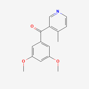 B1453143 3-(3,5-Dimethoxybenzoyl)-4-methylpyridine CAS No. 1187169-11-4