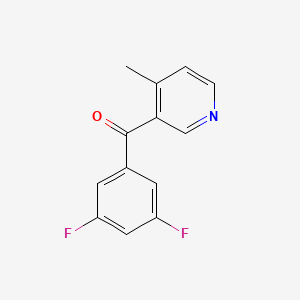 molecular formula C13H9F2NO B1453144 3-(3,5-二氟苯甲酰)-4-甲基吡啶 CAS No. 1187170-91-7