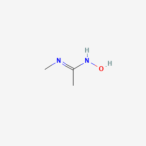 molecular formula C3H8N2O B14531444 Ethanimidamide, N-hydroxy-N'-methyl- CAS No. 62626-11-3