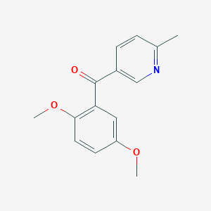 molecular formula C15H15NO3 B1453145 5-(2,5-二甲氧基苯甲酰基)-2-甲基吡啶 CAS No. 1187169-27-2