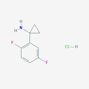 molecular formula C9H10ClF2N B1453148 [1-(2,5-二氟苯基)环丙基]胺盐酸盐 CAS No. 1269397-45-6