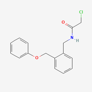 molecular formula C16H16ClNO2 B1453150 2-氯-N-{[2-(苯氧基甲基)苯基]甲基}乙酰胺 CAS No. 1225701-75-6